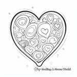 Valentine Theme Heart-Shaped Cookie Coloring Sheets 3