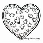 Valentine Theme Heart-Shaped Cookie Coloring Sheets 4