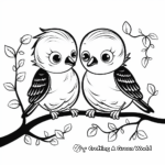Valentine-Themed Love Bird Coloring Pages 2