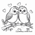 Valentine-Themed Love Bird Coloring Pages 4