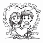 Valentine's Day Cards and Letters Coloring Pages 1