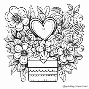 Valentine's Day Cards and Letters Coloring Pages 2