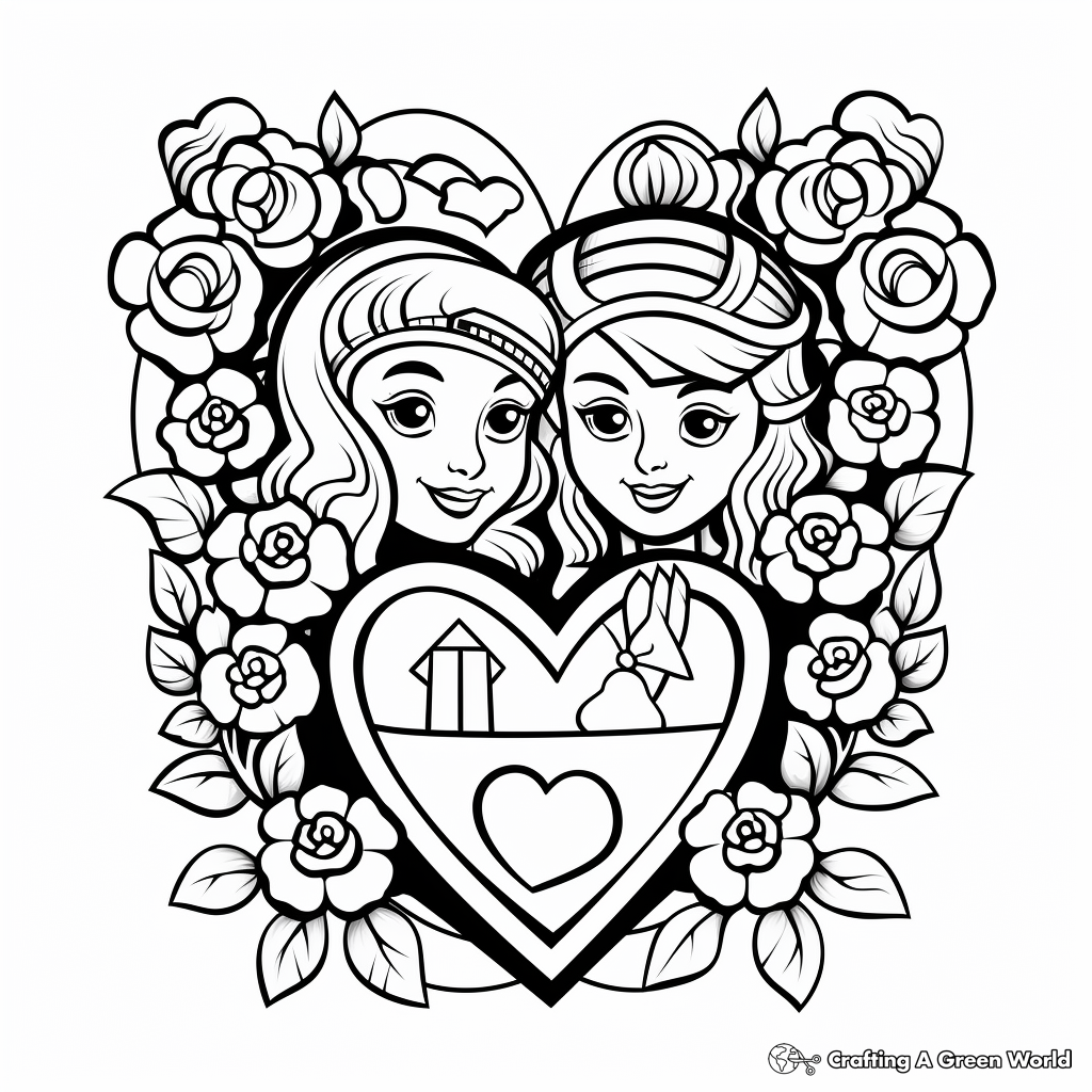Valentine's Day Cards and Letters Coloring Pages 3