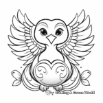 Valentine's Day Peace Dove Coloring Pages 1