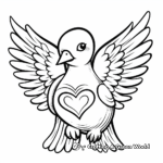 Valentine's Day Peace Dove Coloring Pages 4