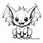 Páginas para colorear de bebés murciélago vampiro 2