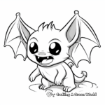 Vampire Bat in Flight Coloring Pages 1