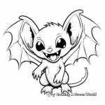 Vampire Bat in Flight Coloring Pages 3