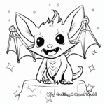 Vampire Bat in the Night Sky Coloring Pages 3