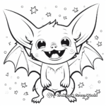 Vampire Bat in the Night Sky Coloring Pages 4