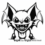 Vampire Bat Silhouette Coloring Pages 1