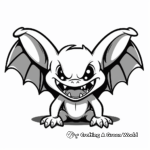 Vampire Bat Silhouette Coloring Pages 3