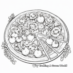 Vegan and Delicious Veggie Pizza Coloring Pages 1