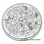 Vegan and Delicious Veggie Pizza Coloring Pages 3