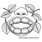 Vegan-Friendly Fruit Lips Coloring Pages 1