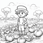 Vegetable Garden Scene Coloring Pages 2