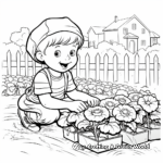 Vegetable Garden Scene Coloring Pages 4
