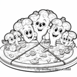 Veggie Loaded Pizza Coloring Pages for Kids 1