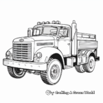 Vehicle Action Fire Truck Coloring Pages 4