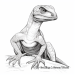 Velociraptor and Prey Coloring Pages 3