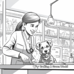 Vet Tech in Action: Clinic-Scene Coloring Pages 3