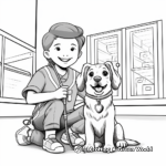 Vet Tech with Dog Coloring Pages 4