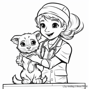 Vet Tech with Exotic Animals Coloring Pages 2
