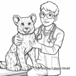 Vet Tech with Exotic Animals Coloring Pages 4