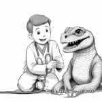 Vet Tech with Reptiles Coloring Pages 1
