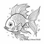 Vibrant Beta Fish Cartoon Coloring Pages 1