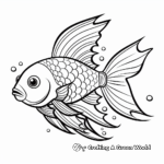 Vibrant Beta Fish Cartoon Coloring Pages 4