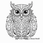 Vibrant Color Owl Coloring Pages for Adults 3