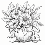 Vibrant Fall Flowers Coloring Pages 2