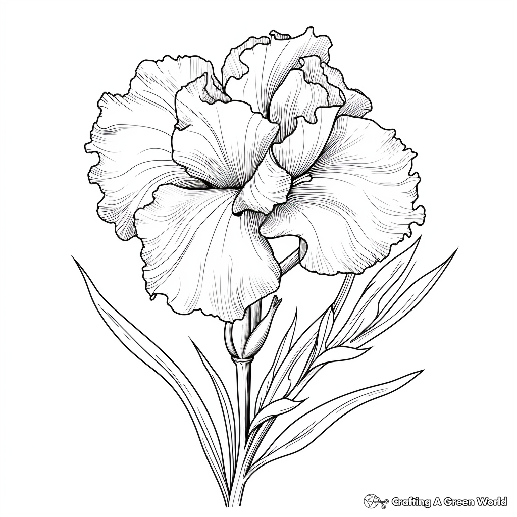 Vibrant Gladiolus Flower Coloring Sheets 3