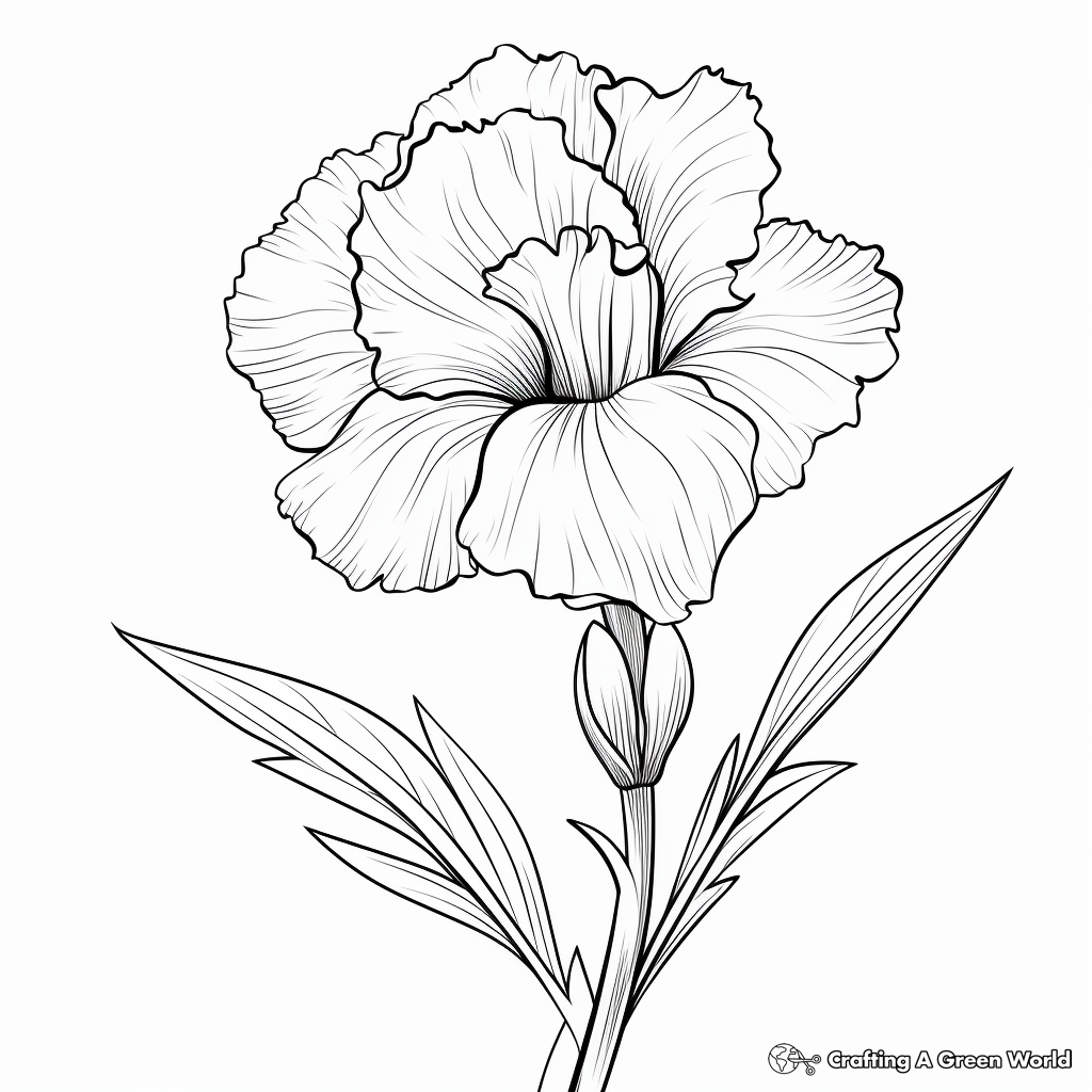 Vibrant Gladiolus Flower Coloring Sheets 4