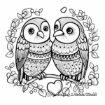 Vibrant Love Bird Coloring Pages for Advanced Colorists 1