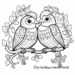 Vibrant Love Bird Coloring Pages for Advanced Colorists 4