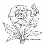Vibrant Marigold Fall Flower Coloring Pages 2