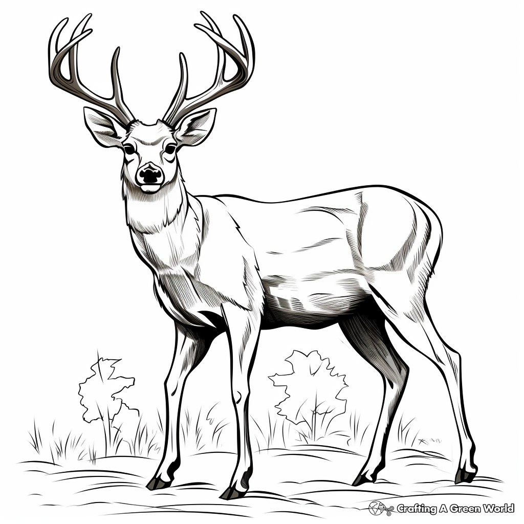 Buck And Doe Coloring Pages Royalty Free RF Clipart Illustration Of Buck And Doe Coloring Pages Royalty Free RF Clipart Illustration Of