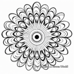 Vibrant Peacock Feathers Mandala Coloring Pages 2