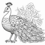 Vibrant Peacock Tail Coloring Pages 2