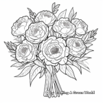 Vibrant Peony Bouquet Coloring Pages 4