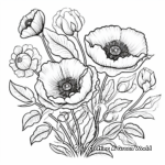 Vibrant Poppies Coloring Pages 3