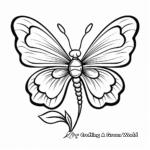 Vibrant Poppy and Butterfly Coloring Pages 4
