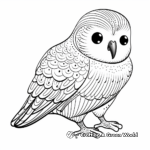 Vibrant Rainbow Budgie Coloring Pages 1