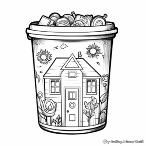 Vibrant Recycling Bin Coloring Pages 1