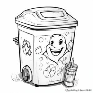 Vibrant Recycling Bin Coloring Pages 3