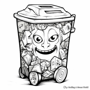 Vibrant Recycling Bin Coloring Pages 4
