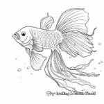 Vibrant Siamese Fighting Fish Coloring Pages 3