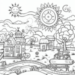 Vibrant Summer Festival Coloring Pages 4